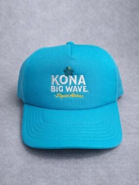 Kona Sol Turquoise Big Wave Embroidered Baseball Cap